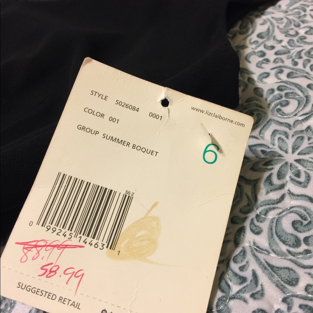 NWT Liz Claiborne Black Dress - Picture 7 of 8